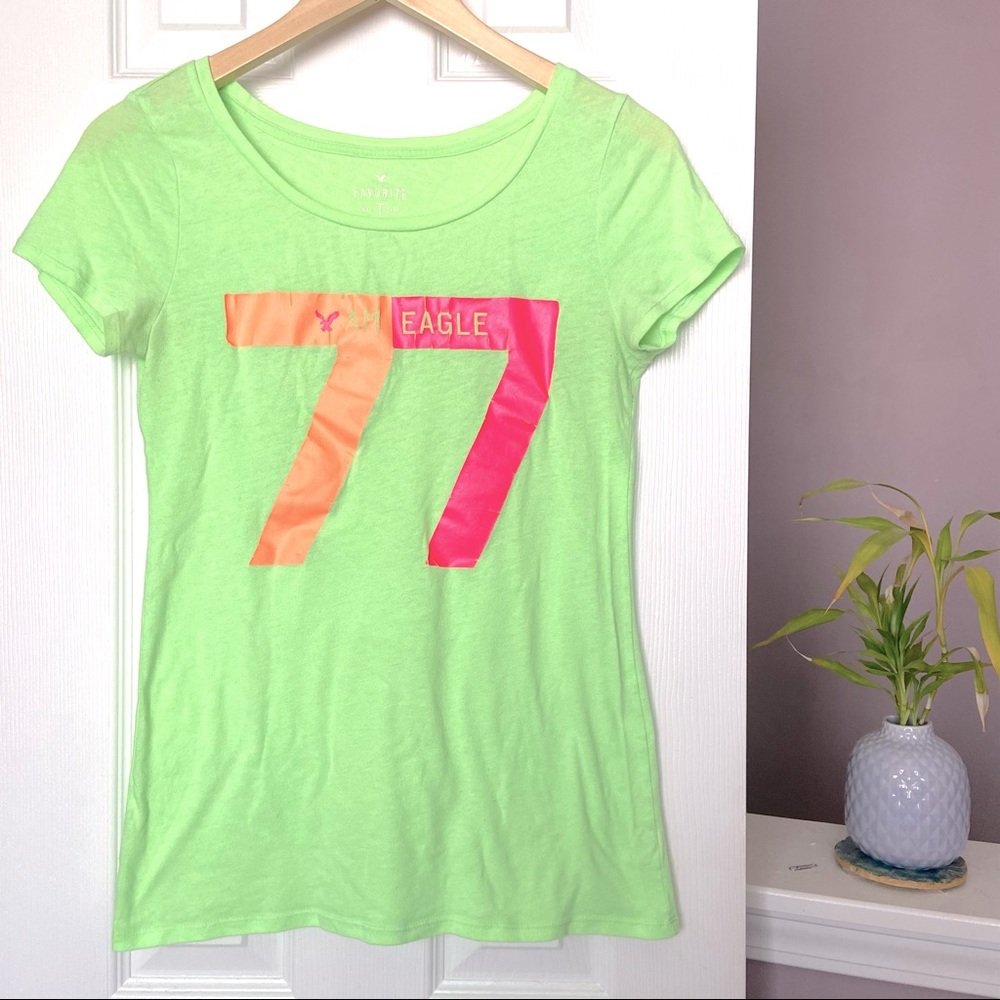 American Eagle AEO neon 77 Favorite T
